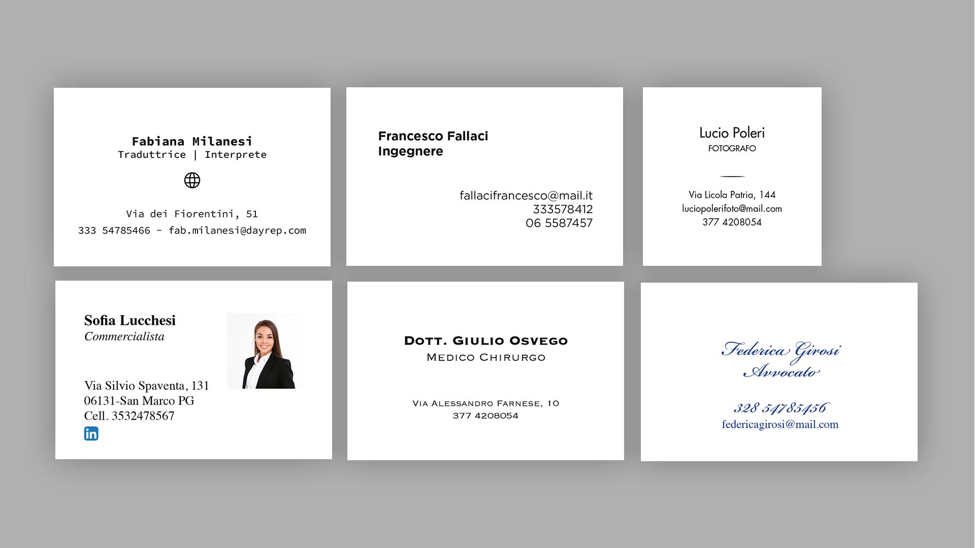 Template Biglietti per Professionisti alt text